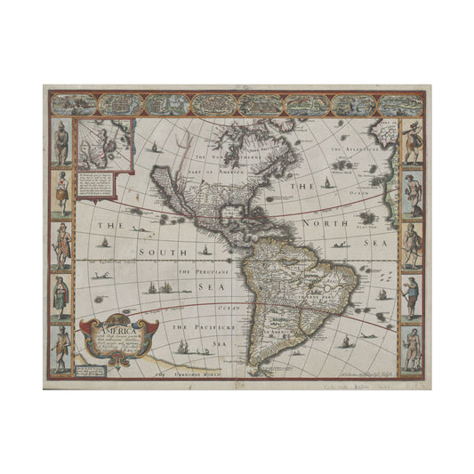 America With Those Known Parts in That Unknowne Worlde - John Speed (1626)